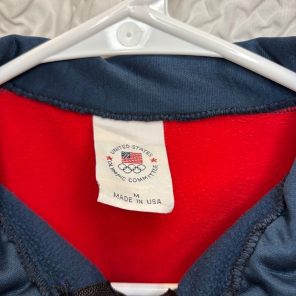 2012 London Olympics Team USA Red & Navy Blue 1/4 Zip Pullover Jacket Si… - Picture 8 of 10